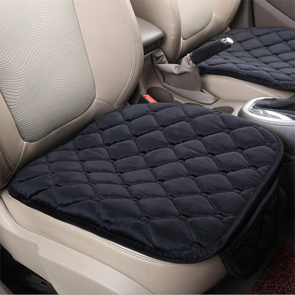 Plush Car Front Seat Cushion Covers Breathable Chair Protector Seat Pad Mat for Four Season