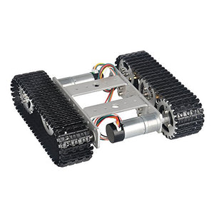 Mini T100 9V Aluminum Alloy Silver Smart Crawler Chassis Car For Arduino 5KG Max Load With Chassis