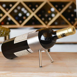 Stainless Steel Simple Wine Rack Champagne Holder Two Legs European Style Wine Champagne Rack