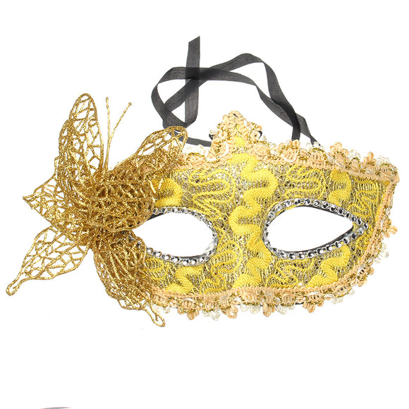 Halloween Costumes Butterfly Gold Mask Masquerade Party DIY Drawing