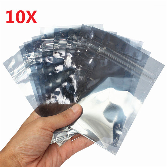 10Pcs 70x100mm ESD Anti-Static Shielding Zip Lock Packing Storage Bags