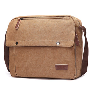 Men Large Capacity Laptop Canvas Casual Crossbody Bag Shoulder Bag