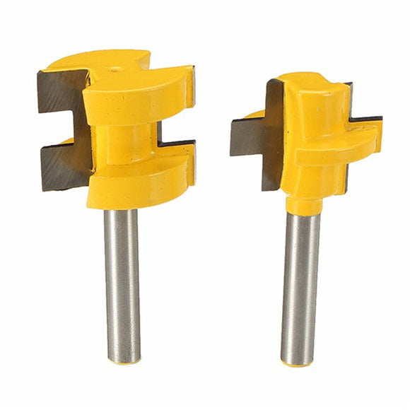 2pcs 6.35mm Tongue And Groove Router Bit Tenon Woodworking Cutter