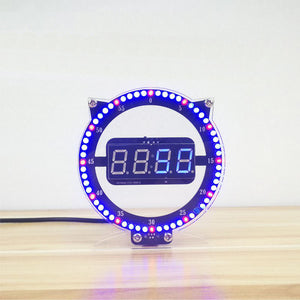 SSY DIY Creative Clock Kit Night Light Clock Electronic Education Kit Digital Tube Set