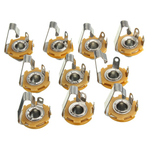 10Pcs 1/4'' 6.35mm Mono Input Jack Socket For LP TL Electric Guitar Bass