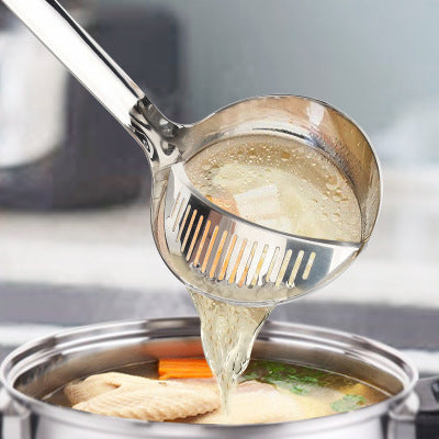 Creative Stainless Steel Colander Multifunctional Kitchen Vegetable Strainer Filter Oil Ladles Soup