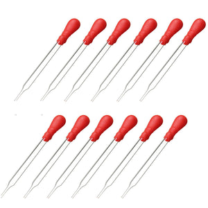 12Pcs 10mL Glass Laboratory Dropper Red Rubber Head Pipette Pipet Liquid Dispensing