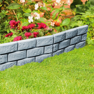 Imitation Grey Brick Courtyard Fence Garden Lawn Edging Plant Border Stone Fence Decorations