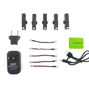 JJRC H37 Mini RC Quadcopter Spare Parts 4Pcs 3.7V 400mah 25C Battery And Charger Set X5A-A17