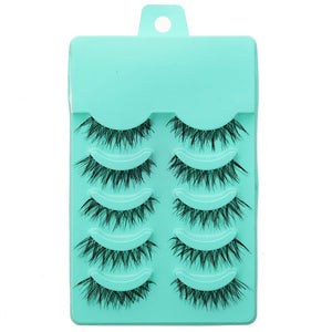 5 Pairs Natural False Eyelashes Eyelash Soft Long Handmade Makeup Eye Lash