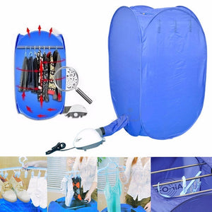 800W Portable Electric Air Clothes Dryer Folding Fast Drying Machine Bag Box