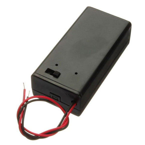 5Pcs 9V Battery Box Pack Holder With ON/OFF Power Switch Toggle Black