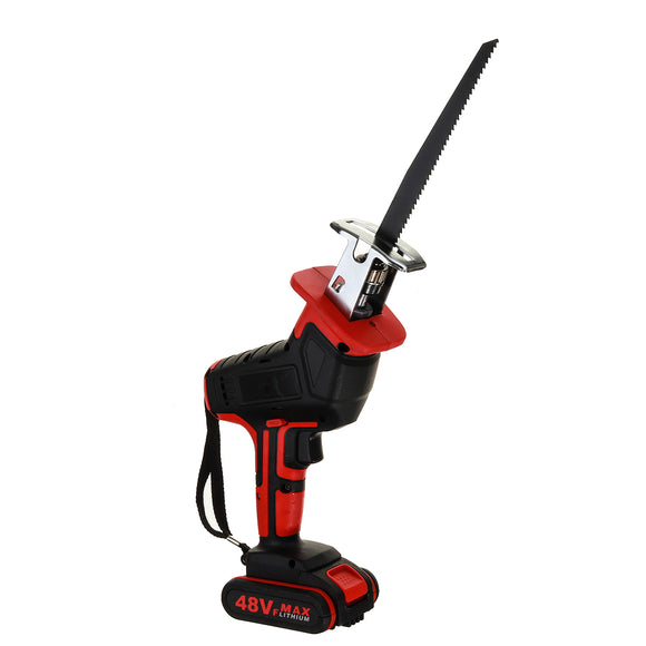 48V Lithium-Ion Cordless Reciprocating Saw Rechargeable w/Blades 1/2 Battery