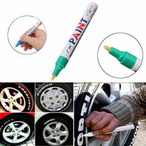 4Pcs Green Color Tyre Permanent Paint Pen Tire Metal Outdoor Marking Ink Marker Trendy