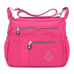 Women Leisure Nylon Solid Crossbody Bag Waterproof Casual Bag