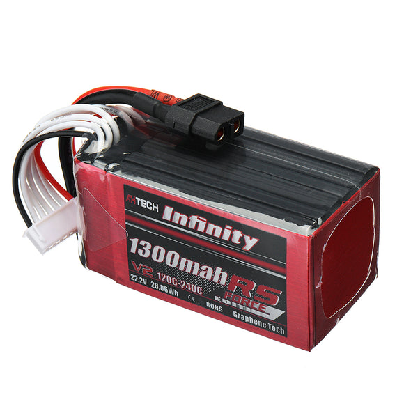 AHTECH Infinity RS Force V2 22.2V 1300mAh 120C 6S Lipo battery XT60 Plug for FPV RC Drone