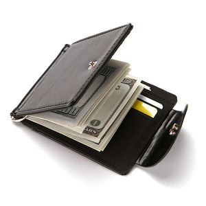 Men Faux Leather Creative Money Clip Wallet