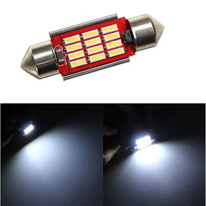 36MM 4014 12SMD Festoon Dome LED Light Interior Reading Bulb 12 ~24V DC Non-polar with Radiating Function