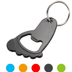 EDC Metal Beer Bottle Opener Key Rings Keychain Foot Feet Shape