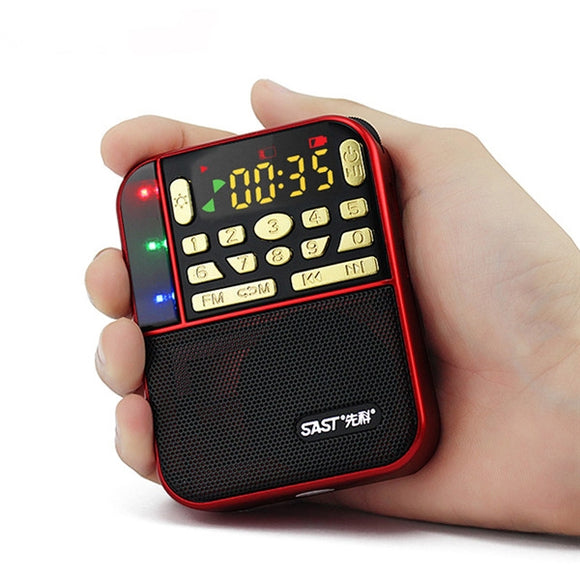 SAST N-500 Portable Mini FM Pocket Stereo Radio With TF/USB-Disk Speaker MP3 Music Player