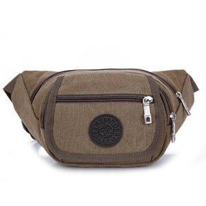 Men Canvas Outdoor Chest Bag Multifunctional Casual Crossbody Bag