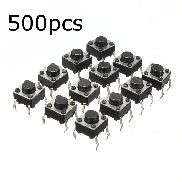 Geekcreit 500pcs Mini Micro Momentary Tactile Tact Switch Push Button DIP P4 Normally Open