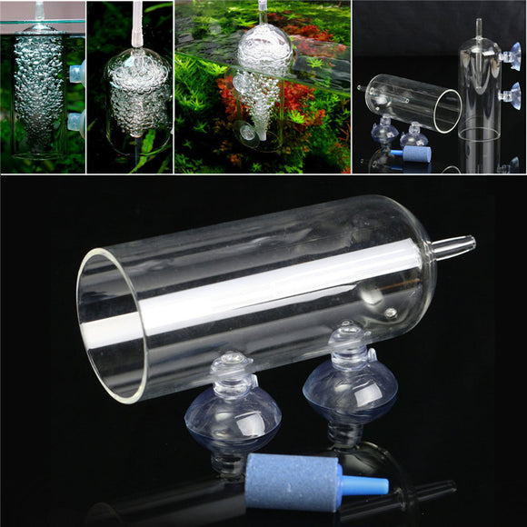 Aquarium Glass CO2 Diffuser Bubble Air Stone Purge Oxygen Aeration Diffuse Atomizer