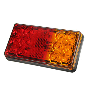 2pcs 12V-80V 24V 12 LED Rear Tail Stop Brake Light Indicator Turn Signal For Trailer RV Boat