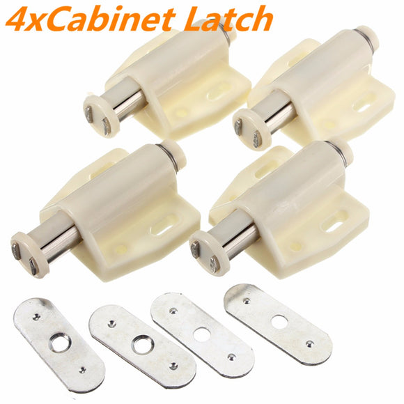 4 pcs Open Magnetic Door Drawer Cabinet Latch Catch Touch Kitchen Cupboard