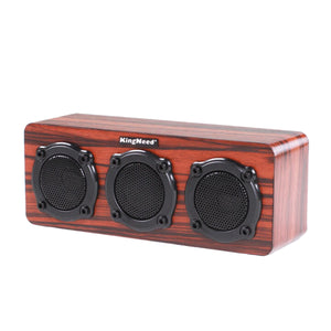 Kingneed S301 2.5W Wireless Wooden Bluetooth Speaker Mini Portable Stereo Speaker