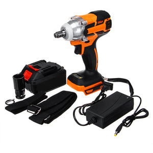 1/2'' Brushless Electric Impact Wrench Cordless Torque Tool 20V 28000mAh Battery