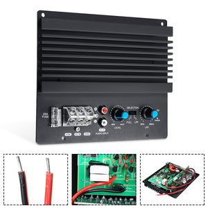 12V 600W 3D Crystal Power Input Car Audio Subwoofer Amplifier Board Player