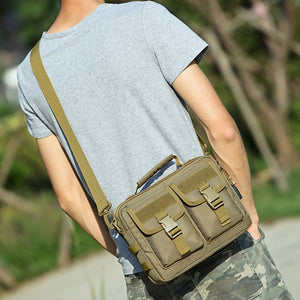 Men New Canvas Tactical Camo Casual Crossbody Bag Shoulder Bag