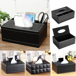 Rectangle PU Leather Tissue Box Paper Holder Case Cover Car Napkin Case Storage