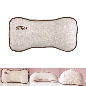 Car Head Rest Linen Bone Shape Car Memory Neck Pillow Cushion 29*17*11