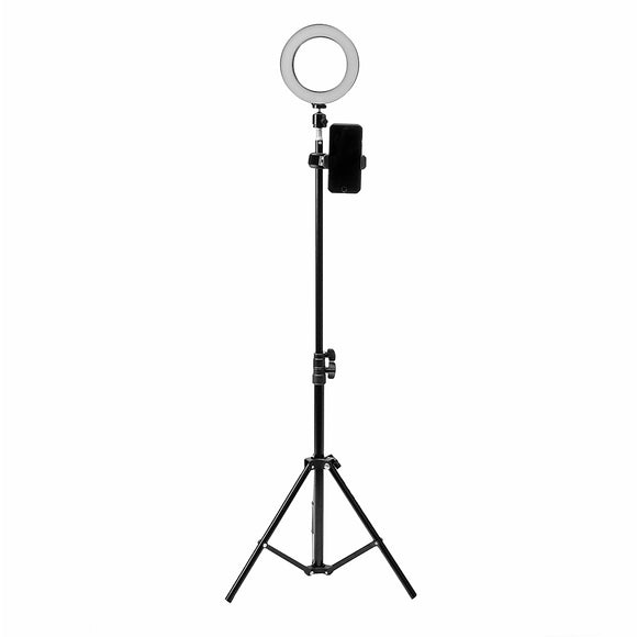 16cm LED Video Ring Light 5500K Dimmable with 160cm Adjustable Light Stand