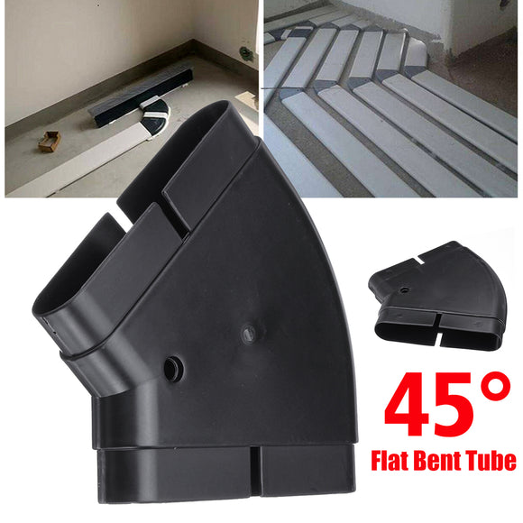 PVC Ventilation System Environmental Protection 45 Flat Bent Connector PVC Tube 132x30mm