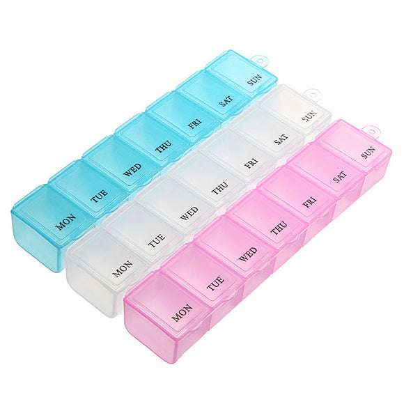 7 Days Weekly Pill Box Medicine Dispenser Organizer Storage