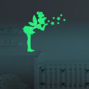 Honana DX-147 57x70cm Fluorescent Glow Angel Blew The Stars Wall Sticker