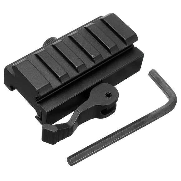 Quick Release Low Profile Compact Riser Quick Detachable 20mm Picatinny Rail Mount Adapter