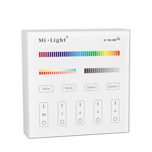 Mi Light T4 4-Zone RGB+CCT Smart Panel RF Controller For LED Strip Light Lamp Bulb AC110/220V