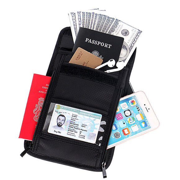 RFID Anti Thief Zipper Passport Travel Shoulderbags Transparent Neck Bag Crossbody Bags