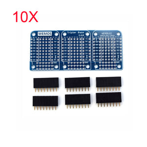 10Pcs Wemos Tripler Base Socket V1.0.0 For WEMOS D1 Mini