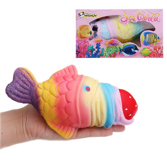 Vlampo Squishy Fish Ice Cream Licensed 20*13*8CM Slow Rising With Packaging Collection Gift Toy