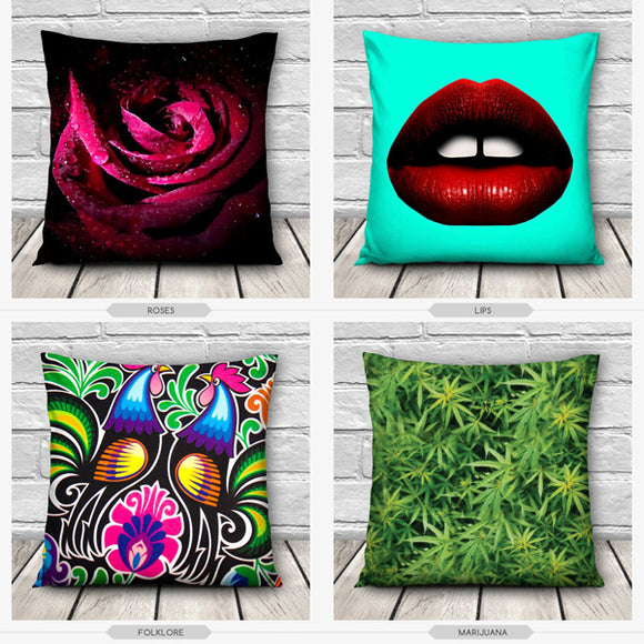 Personality 3D Western Style Throw Pillow Case Home Sofa Office Car Cushion Cover Gift