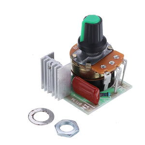 10pcs 500W Thyristor Electronic Regulator Accessaries Dimming Speed Regulation with Switch Temperature Adjustment Knob Module