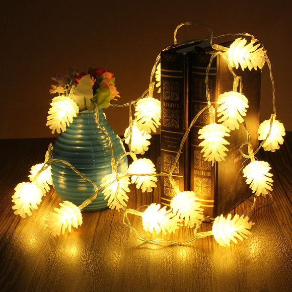 2.2m 20 LED Pine Cone String Light Lamp Christmas Wedding Party Decoration