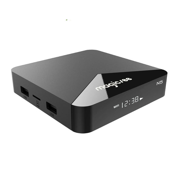 Magicsee N5 Amlogic S905X 2GB DDR3 16GB 5G WIFI bluetooth 4.1 4K H.265 Android TV Box with Time Display