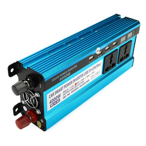 4000W Peak Power Inverter LED Display 12V/24V DC to 220V AC Dual Screens Modified Sine Wave Inverter