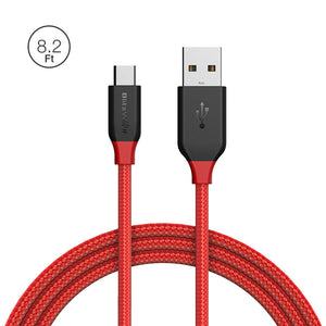 BlitzWolf Ampcore BW-MC6 2.4A Micro USB Braided 8.2ft/2.5m Data Cable for Samsung S7 Redmi Note 4